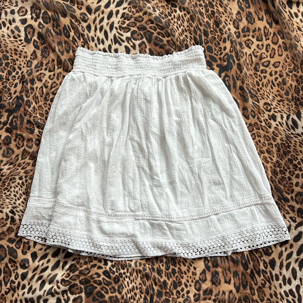 White Lace A-Line Skirt